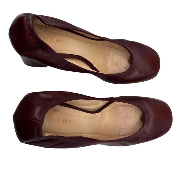 M. Gemi Red Mossa Day Leather Block Heels Size 39 1/2 Women's - Picture 6 of 10